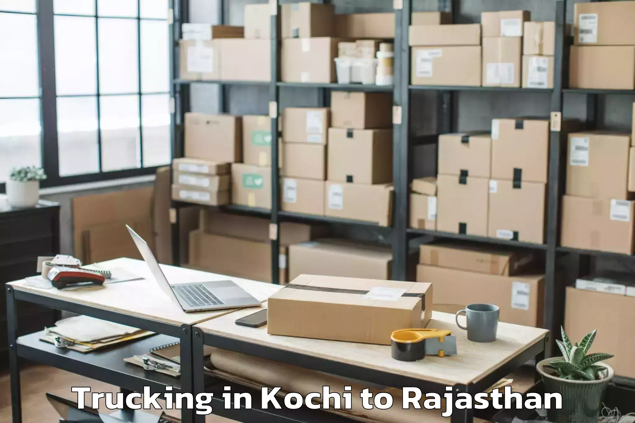 Leading Kochi to Abhilashi University Ajmer Trucking Provider